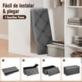 thumbnail image 3 of Banco de Almacenamiento, Reposapiés de Almacenamiento Grande Multifuncional 76 × 38 × 38 cm, Caja de Almacenaje, Taburete Reposapiés, Zapatera,Soporta hasta 200 kg, 3 of 8