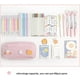 thumbnail image 4 of Estuche para lápices Kawaii con 3 pines Estuche para lápices estético Papelería Kawaii Útiles escolares Kawaii (rosa)   JM, 4 of 5