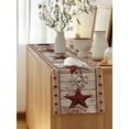 thumbnail image 5 of Table Runner 90 Inches Long for Kitchen Dining, Red Texas Star Vintage Dresser Scarf Farmhouse, Dining Table Decorations for Wedding/Parties, Farmhouse Berry Brown Wooden 13 x 90 In, 5 of 8