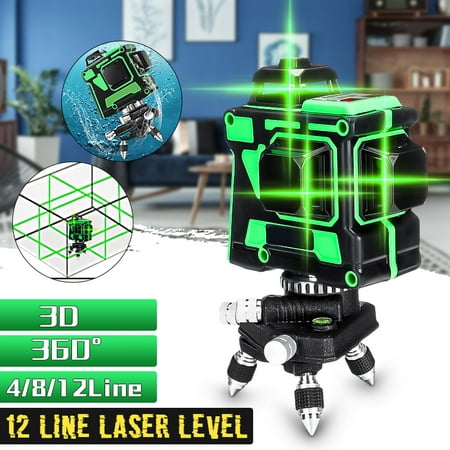 12 Lines 3D Green Laser Level Self-Leveling 360 Degre Horizontal And Vertical Cross Lines Green Laser Line With Tripod (Best Green Laser For Ar 15)