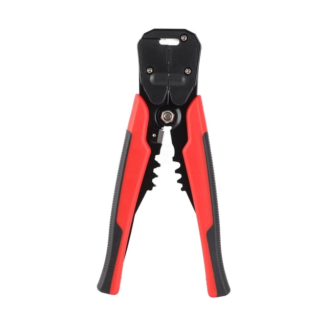 Pelacables automático de 8 pulgadas, cortador de cables ajustable, herramienta de crimpado de terminales aislados SJD1, color rojo