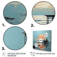 thumbnail image 3 of Designart "Papercut Pier Solitude II" Nautical & Beach Floater Framed Canvas Art Print, 3 of 7