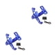 thumbnail image 4 of Sidaley Soporte de luz de señal de giro CNC aluminio ajustable ligero soporte de placa de matrícula de motocicleta montaje impermeable Azul 2piezas, 4 of 4