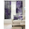 thumbnail image 2 of Fsddascl Purple Grey Blackout Curtains for Bedroom/Living Room, Thermal Insulated Kitchen Curtains, Modern Oil Painted Abstract Art Aesthetics Grommet Darkening Window Treatment Drapes 52"x96"x2, 2 of 8