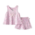 thumbnail image 4 of mgoYE Toddler Girl Clothes Toddler Girl Clothes Baby Girls Ruffle Sleeveless Bowknot Dress Tops Shorts Set Cute Summer Kids Outfits(Pink,12-18 Months), 4 of 4