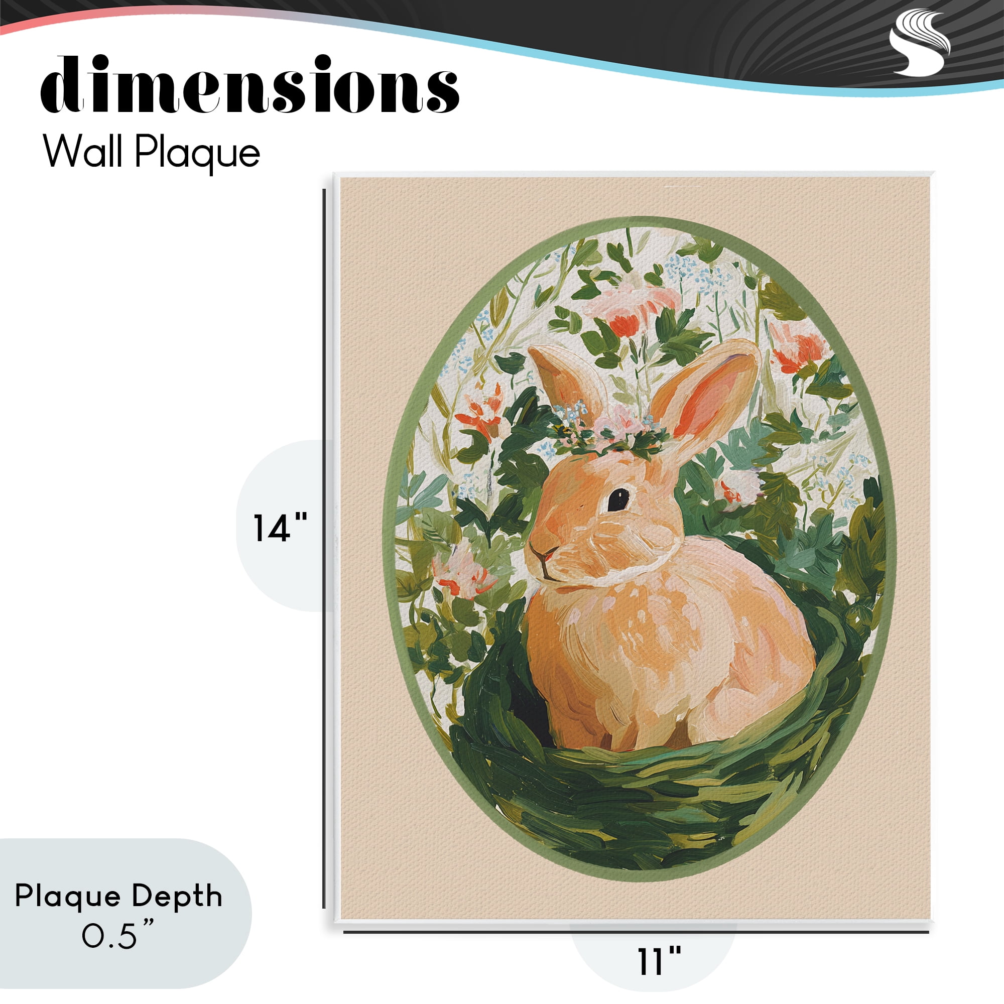 Stupell Industries Bloom Nest Bunny Wall Plaque Art, design by Yen