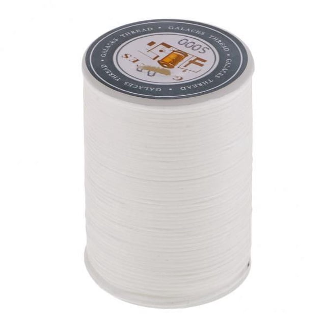 GUOOL 3-6pack 0.8mm Flat Waxed Polyester Thread For Sewing DIY Jewelry Making White 5 Pcs