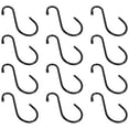 thumbnail image 4 of 12 Pack 6 inch Large Heavy Duty S Hooks for Hanging, Non Slip Rubber Coated S Hooks,Steel Metal Hooks for Hanging, 4 of 5