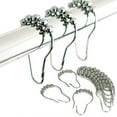 thumbnail image 6 of YFYANG Waterproof Bathroom Shower Curtain, Green Watercolor Leaf Pattern Shower Curtain Set with Hooks, Home Bathroom Tub Decor - 72 "x72", Iron Hooks, 6 of 6