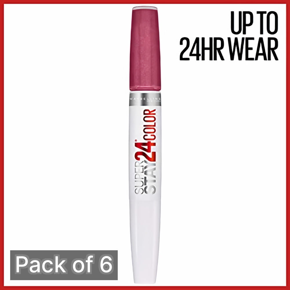 Maybelline Super Stay 2-step Liquid Lipstick, Timeless Rose (Pack of 6)