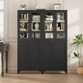 thumbnail image 6 of Zzistar 71 Inch Tall Storage Cabinet, Kitchen Pantry 5 Tier Bathroom Cabinet with 4 Doors Adjustable Shelves for Kitchen, Dining Room, Bathroom, 6 of 8