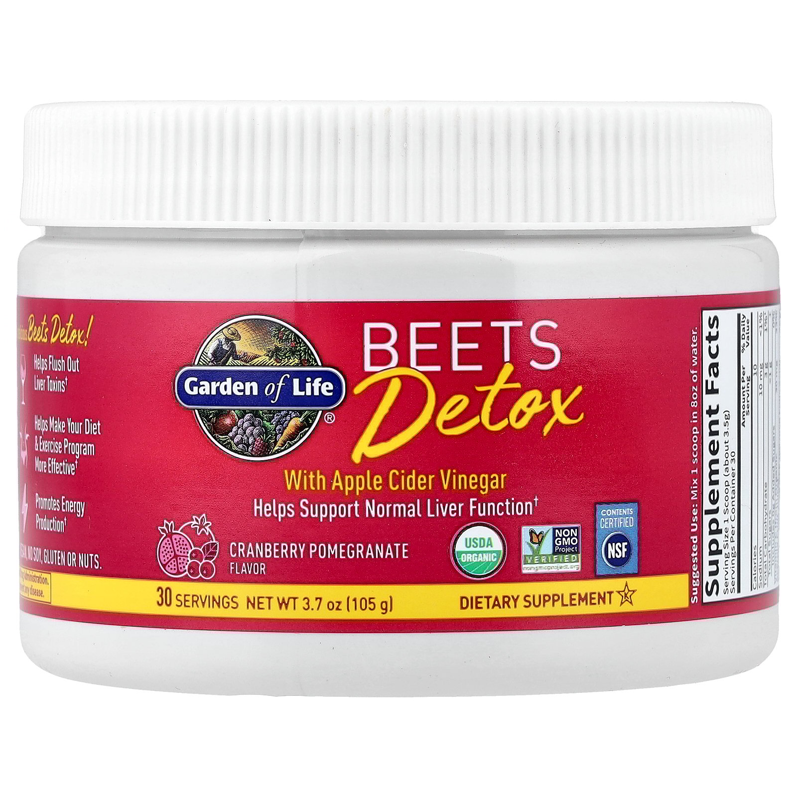Garden of Life Beets Detox with Apple Cider Vinegar - Cranberry Pomegranate
