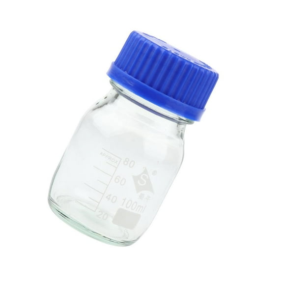 koolsoo Blesiya Laboratoire Bouteilles de Réactifs Rondes en Verre avec Bouchons 100ml/250ml/500ml/1L