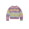 thumbnail image 2 of Planet Gold Girls Bow Print Ombre Sweater, Sizes 12M-18, 2 of 6