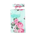 thumbnail image 3 of Infant Floral Swaddle Wrap Swaddling Sleeping Bag Blanket Headband Set, 3 of 5