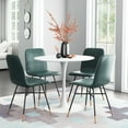 thumbnail image 2 of Opus Dining Table White & Gold Dining Table, Modern Style, Painted MDF round shape tabletop, Steel, Indoor Dining, 2 of 12
