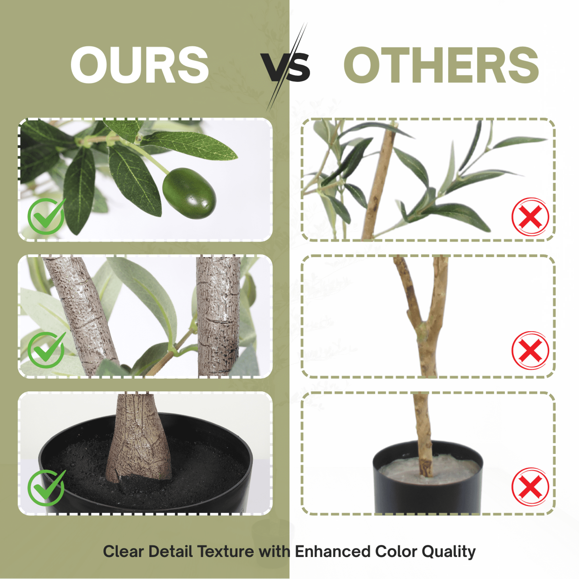 6FT Artificial Olive Tree in Black Plastic Pot,Silk Fake Olive Tree with Realistic Leaves for Home House Office Decor Indoor Outdoor
