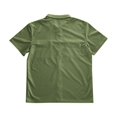 thumbnail image 4 of Mens Full Zipp Short Sleeve Shirt Summer Stretch Business Shirts Army Green M, 4 of 6