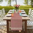 thumbnail image 4 of Table Runners 90 Inches Long Dress Scarves, Western Texas Star Retro Farmhouse Coffee/Dining/Kitchen Table Runner for Living Room, Country Vintage Red Beige Plaid 13x90 Inch, 4 of 9
