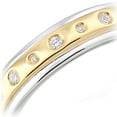 thumbnail image 3 of 9ct 2-Colour Gold Jewelco London Lil n Large 9 stone Diamond Bubble Wedding Ring, 3 of 6