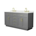 thumbnail image 7 of Wyndham Collection Wcg262666d-Qtz-Us3mxx Beckett Tk 66" Free Standing Double Basin Vanity, 7 of 7