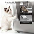 thumbnail image 3 of Ptlom Extra Large Stainless Steel Litter Box with 13.7'' High Sides Leak Proof, 3 of 10