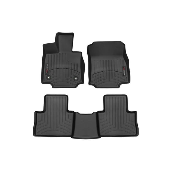 WeatherTech Custom Fit FloorLiners compatible with 2019-2025 Toyota RAV4 - 1st & 2nd Row, Black