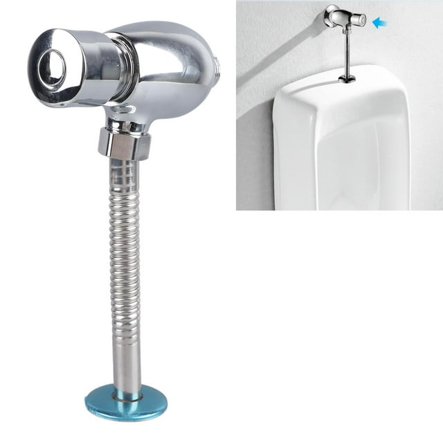 Urinal Flush Valve Set, Easy Use Durable Stylish Appearance Water Saving Rugged Hand Press Flushing Tool For Public Toilets