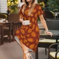 thumbnail image 3 of Lsque Turtle Shell Print Women's Casual Dress T-Shirt Summer Short Sleeve Scoop Neck Swing Dresses, 3 of 6