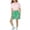 Mint Green, variant on GiLiling Girls Casual Skort Floral Print Mini Skirt Elastic Waist with Built-in Shorts Lightweight Active Skirt for Daily and Play (Light Blue, 5-6 Years)