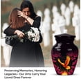 thumbnail image 4 of Phoenix Funeral Cremation Urns For Adult Ashes Women - Pink Flowers Urns For Human Ashes Adult Man - 1 Large & 4 Keepsake Memorial Urn For Mother - Black Urn For Mom & Dad - 10 & 3 Inch, 4 of 7