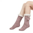 thumbnail image 2 of Fuzzy Socks for Women No Show Fall Fashion Must Haves Foot Warmer Ankle Cozy Winter Socks Green, 2 of 5