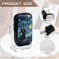 thumbnail image 6 of SEANATIVE Double Glasses Case for Women Men, Neoprene Zipper Eyeglasses Case Anti-Scratch Shockproof Lightweight Eyewear Pouch for Travel Outdoor Office Work, Black Cat Starry Night, 6 of 7