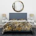thumbnail image 3 of Designart "Bohemian Medley Yellow And Cream II" Boho Mosaic Bedding Covert Set - Bohemian Yellow Geometric Bed Set With 2 Shams, 3 of 6