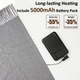 thumbnail image 3 of Heated Scarf for Women, 3Pcs Heated Scarf for Men Hat Gloves Set USB Rechargeable 5000mAh Battery Intelligent Neck Warmer 3 Temperature Settings Heating for Long Lasting Winter Warmth (Gray), 3 of 8