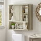 thumbnail image 1 of VERDALAY Armario de baño con puerta corredera Armario de baño de 3 niveles Armario de madera Armario empotrado Armario flotante con un estante abierto para baño, aseo, dormitorio y cocina, 1 of 12