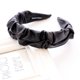 thumbnail image 2 of Diademas Anchas Para Mujer Diadema De Tela Negra Corbata Para Mujer Diademas De Cuero Para Mujer Con Corbata 2 Piezas Pu Nudo Superior Artificial Glam Girl Fashion Sailing Electrónica, 2 of 5