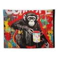 thumbnail image 5 of BCIIG Monkey Graffiti Art Tapestry Wall Hanging Unique Style for Home Decor, Vivid Design, Soft Fabric, Multiple Sizes 40x30inch, 5 of 6