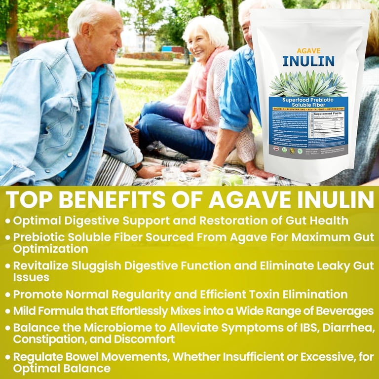 Agave Inulin Prebiotic Soluble Fiber Powder, Unflavored, 3 lb - Walmart.com