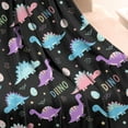 thumbnail image 4 of Black Cartoon Dinosaurs Eggs Stars Pattern Blanket,Comfortable Soft Flannel Throw Blanket,All Season,Warm Lightweight Blankets for Sofa Bed Couch Living Room Chair,50"x60", 4 of 4