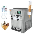 thumbnail image 1 of VEVOR Commercial Ice Cream Machine, 21 QT/H Yield, 1800W 3-Flavor Countertop Soft Serve Ice Cream Maker, 2 x 4L Hopper 2 x 1.8L Cylinder, LCD Panel Auto Clean Pre-cooling, for Restaurant Snack Bar, 1 of 9