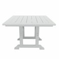 thumbnail image 6 of WestinTrends Malibu Outdoor Dining Table, All Weather Poly Lumber Adirondack 43" Trestle Square Patio Table with Umbrella Hole, White, 6 of 7
