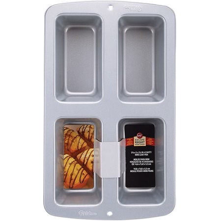 Wilton Recipe Right Mini Loaf Pan with 4 Cavities (Best Mini Loaf Pans)
