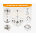 thumbnail image 3 of Lampara Colgante Xtellar Cristal Vintage Lujoso Elegante 6luz, 3 of 4