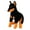 L, variant on Sitting Doberman Pinscher Plush Toy Cute Soft Fluffy PP Cotton Stuffed Dog Animal Plushie Kids Comfort Toy Doll Home Decoration Girlfriend Birthday Gift