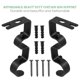 thumbnail image 3 of VOSAREA 2pcs Double Curtain Rod Holder Curtain Double Rod Brackets Curtain Accessories for for Living Room Bedroom (Black), 3 of 4