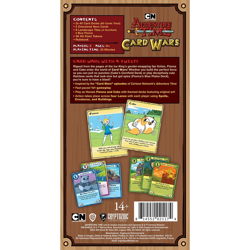 Cryptozoic Entertainment Adventure Time Card Wars Collector's Pack: Fionna vs. Cake Card Game