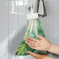 thumbnail image 2 of ZIATUBLE Palm Leaves Kitchen Hand Towels Soft Hanging Hand Dry Towels Fast Drying Hanging Dual-Purpose Hand Towel Easy to Clean Hand Towels for Bathroom with Loop Dish Cloths, 2 of 7