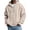 Beige-#001, variant on Dweltoz Mens Waffle Knit Hoodies Full Zip Up Hooded Sweatshirts Long Sleeve Drawstring Jacket with Pockets Loose Fit Lightweight Casual Coat,Beige 3XL