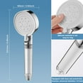 thumbnail image 3 of Arevtovis Shower Head, 5-Mode Massage Pulse Handheld Shower Head Set, High-Pressure Shower Head with Punch-Free Bracket and Long Hose, Easy Installation Without Tools, Black, 3 of 7